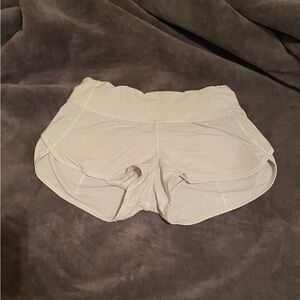 Women's White Lululemon Athletic Shorts
